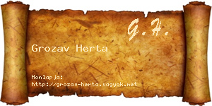 Grozav Herta névjegykártya